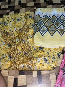 Pink Floral Salwar Kameez Set