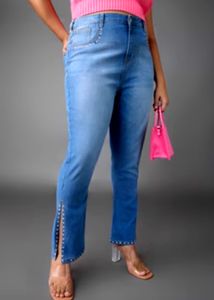 Stylish Split Hem Jeans