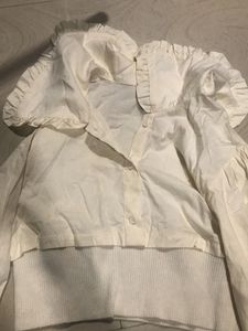 White Ruffle Top