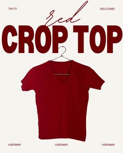 y2k red crop top 👠💋