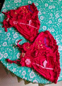 Red Embroidered Baby Dress