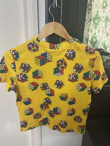 ONLY Yellow Rubik&#39;s Cube Tee