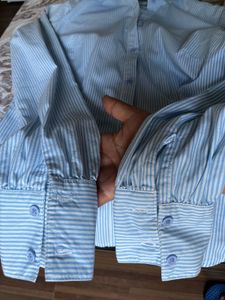 Y2K Striped Blue Shirt
