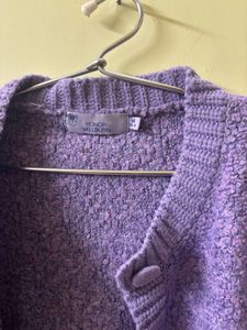 Purple Knit Cardigan