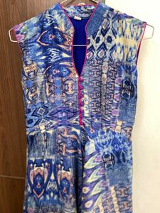 Flary Abstract Print Gown