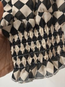 Checkered Sheer Top