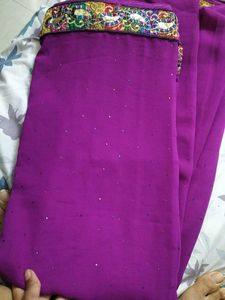 Saree With Stiched Blouse
