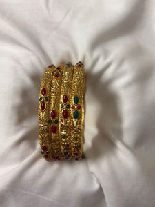 Set of 4 one gram gold  Bangles