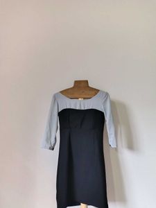 Elegant Black & Gray Sheath Dress