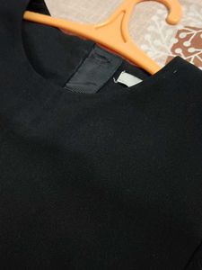 &#34;Classic Black Knee-Length Dress&#34;