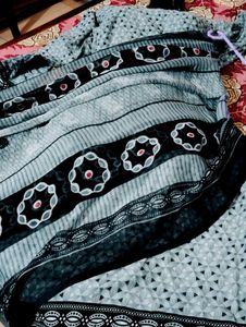 Grey Printed Salwar Kameez With Dupatta