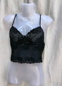 5111. Black Lace Bralette Top