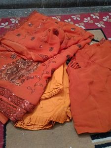 Rust Colour Saree