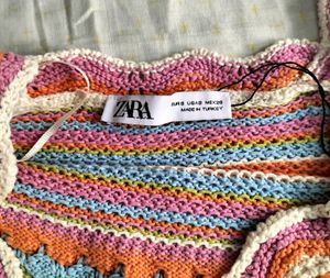 Zara Brand Crosia Crop Top