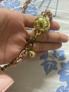 Pink Quilted Crossbody Bag