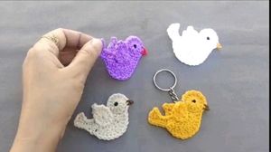 Cute Crochet Birds Keychain And Charms