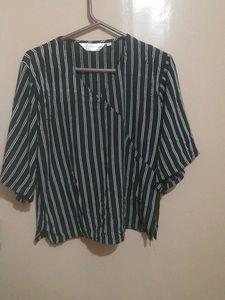 Striped V-Neck Top