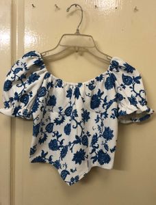 Floral Print Puff Sleeve Top