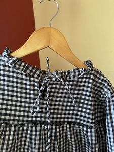 Gingham Babydoll Top