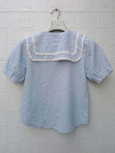 New with tag Pinterest Korean Chic Blue Gingham Bl