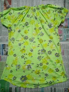 Floral Print Green Top