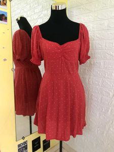 Puff Sleeve Mini Dress