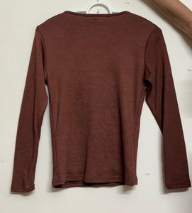 Brown Long Sleeve Top