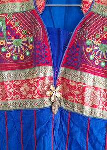 Blue Anarkali Kurti