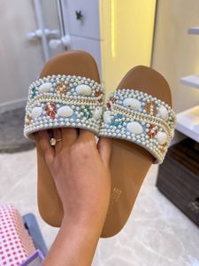 Shell Embellished Sandals Brand New With Box