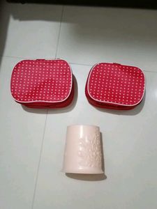 Red Pouches (Set of 2)