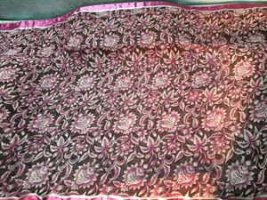 Used SyntheticChiffon MagentaColor LaceBorder Sare