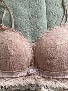 Pinteresty Lace Pink Bra NON WIRED