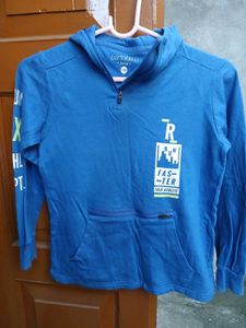 Pantaloons Blue Graphic Hoodie