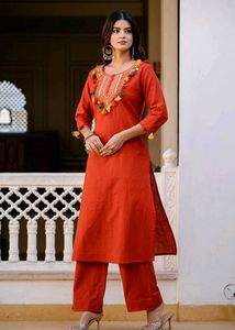 Elegant Maroon Kurta Palazzo Set