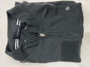 Zip-Up Knit Sweater