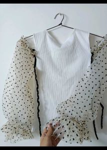 Polka Dot Sleeve Top
