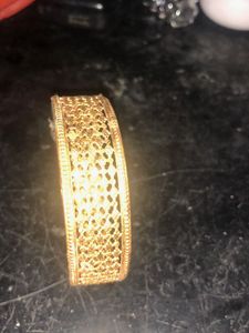 Gold Tone Filigree Bangle Bracelet