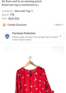 Floral Red Tunic