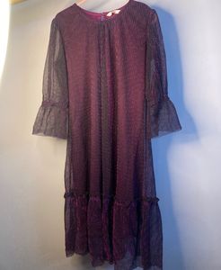 Purple Sheer Party Dress