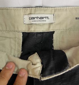 CARHARTT Black Cargo Pants with Ankle Ties