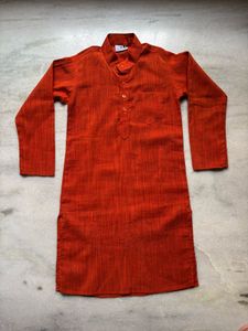 Vibrant Orange Kurta For Boy