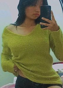 Olive Green Knit Sweater