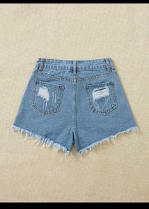 SHEIN Torn Denim Shorts