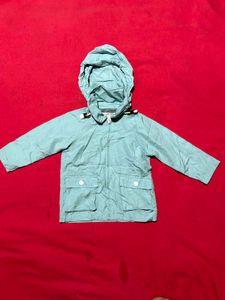 Mint Green Hooded Kids Jacket (2–3 Years)
