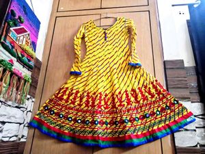 Kurti Cum Gown Wit Hand Embroidery And Mirror Work
