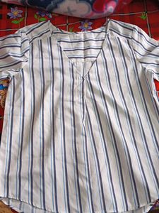 Striped V-Neck Top