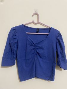 A Beautiful Blue Crop Top