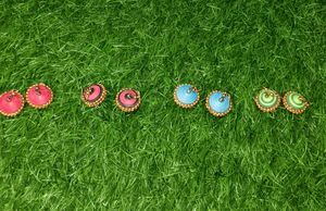 Colorful Quilled Stud Earring Set