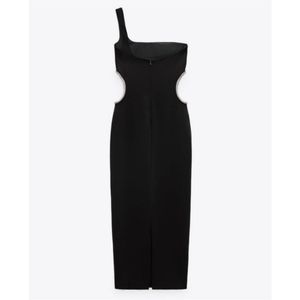 Zara Limited Edition Rhinestones Cutout MIDI Dress