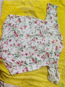 White Cotton Plus Size Top